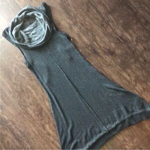 Gray Distress Wash Sleeveless Tunic Dress S